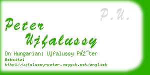 peter ujfalussy business card